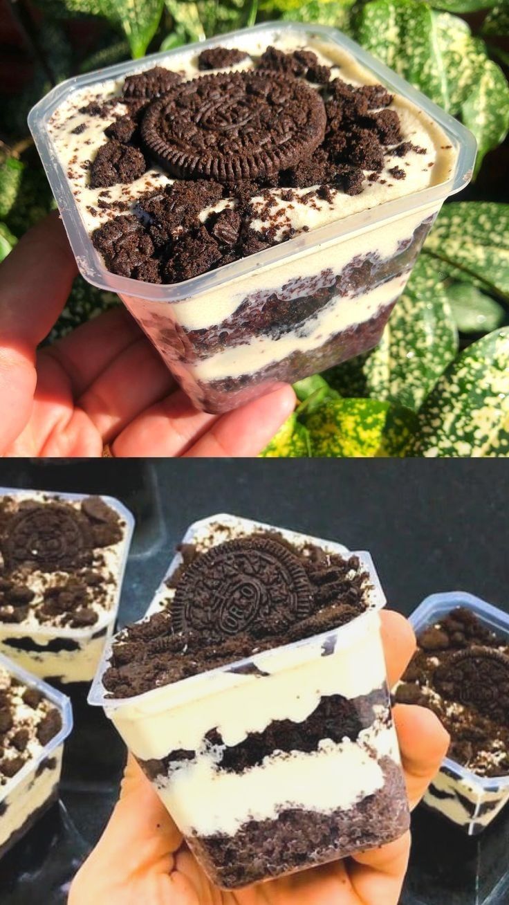 Pote de bolo no pote sabor Oreo